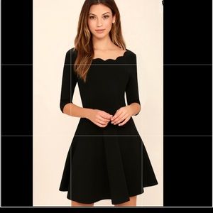 Lulus exclusive tip the scallops black dress